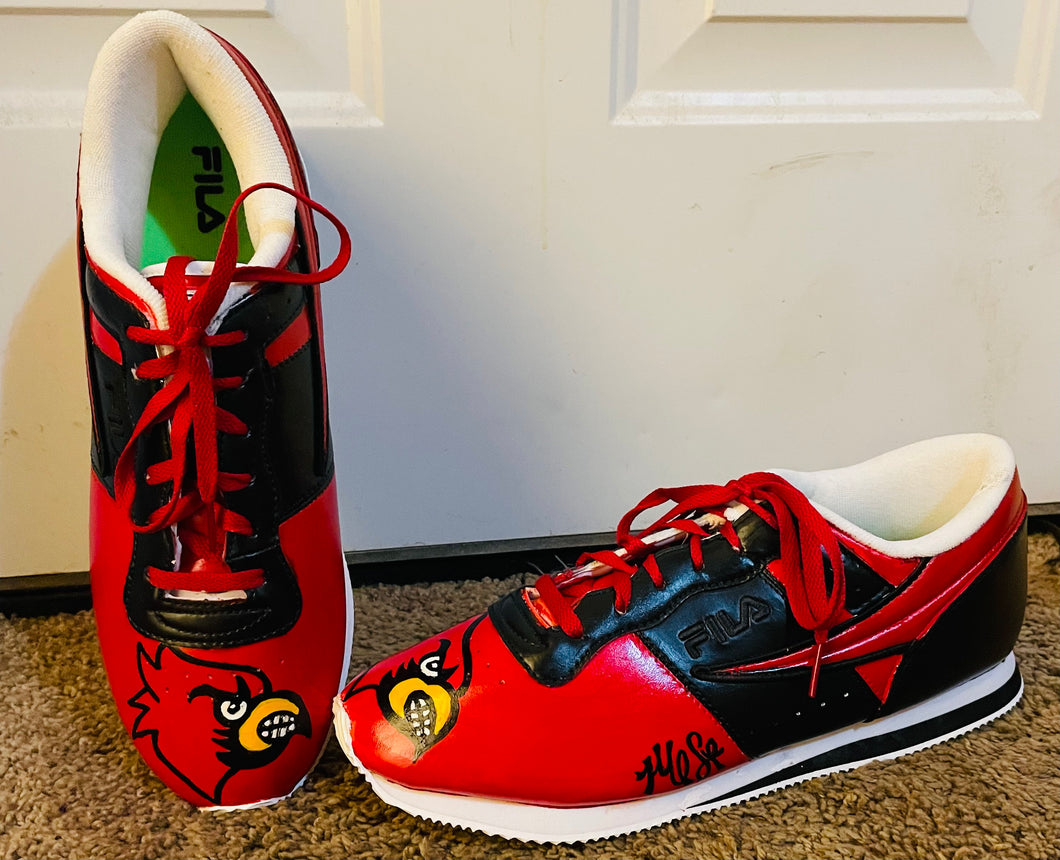 A SHOES - Men’s 13 - FILA UOFL CARDINAL PRINT