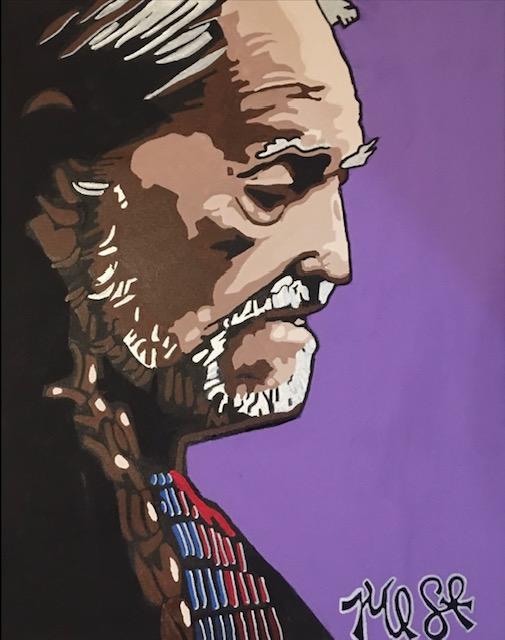 Willie Nelson (Professional Canvas PRINT)